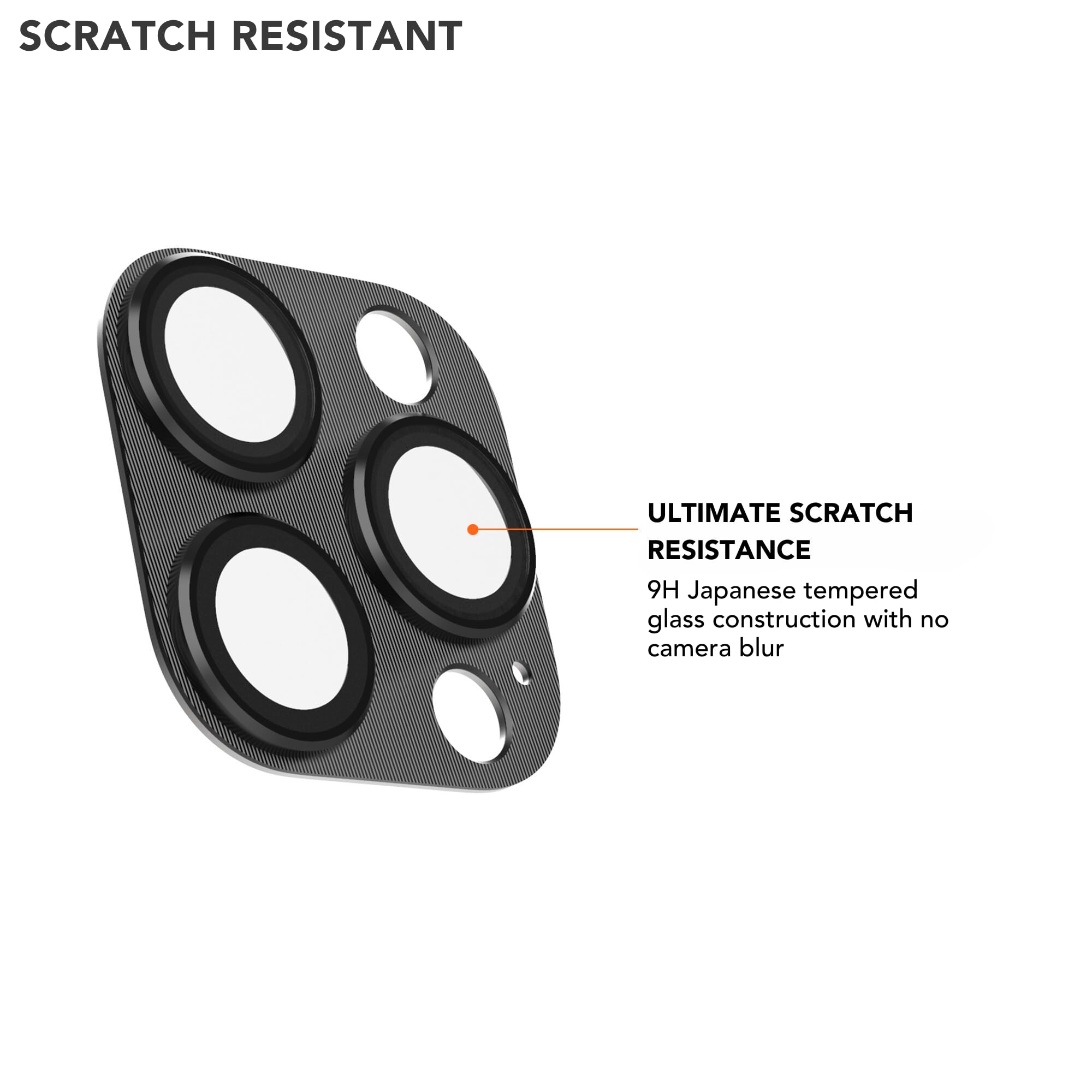 Rokform iPhone 15 Pro & Pro Max Camera Lens Protector - 9H Tempered Glass with Aluminum Body & Rings, Case Friendly (Clear) - Perfect for Outdoor Adventures & Daily Protection