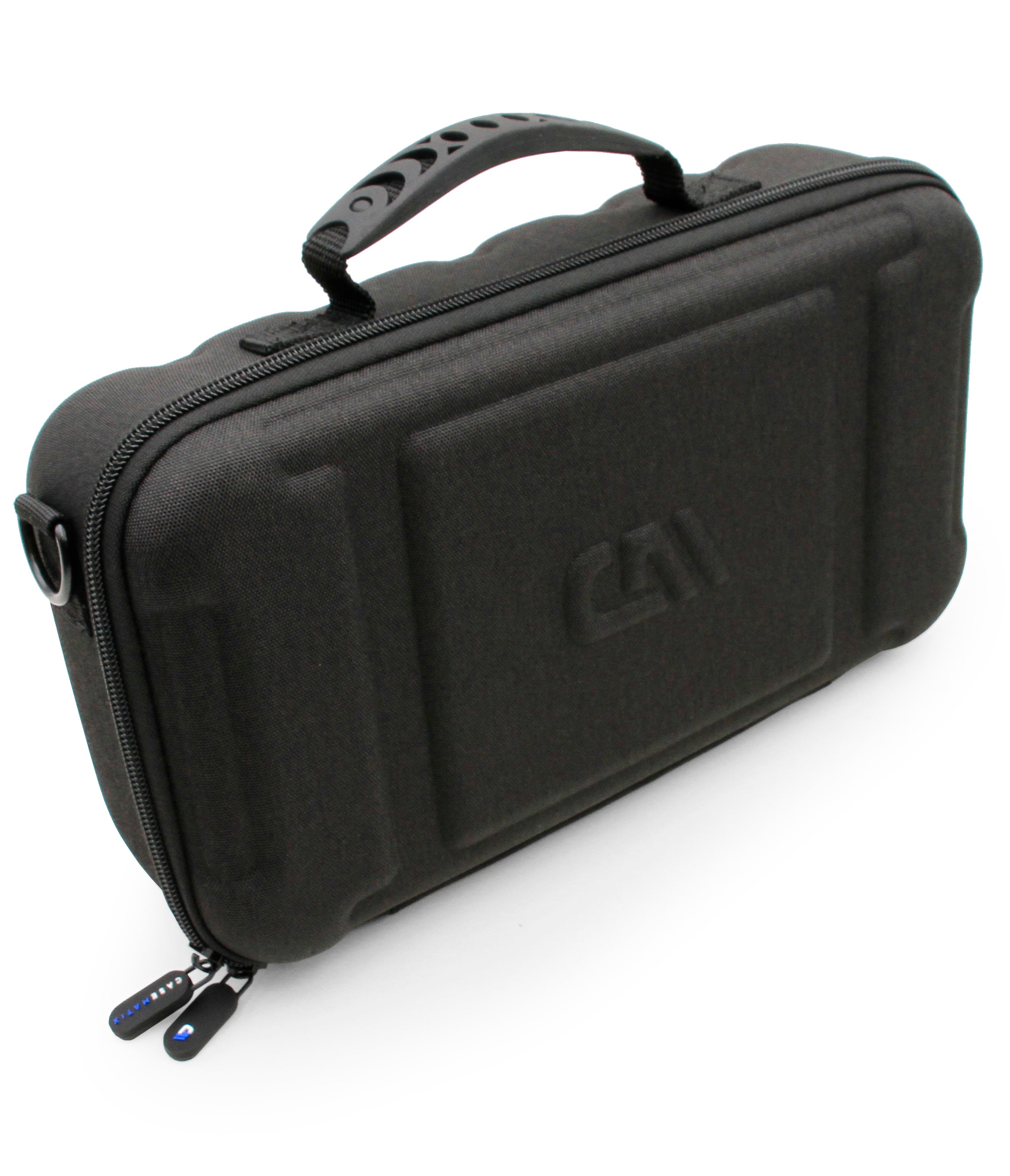 CASEMATIX Professional Hair Clipper Case - Holds 3 Electric Clippers, Trimmers & Hair Buzzers with T-Finishers - Durable Storage Organizer for Barbers & Stylists - Perfect for Salon, Home or Travel Use