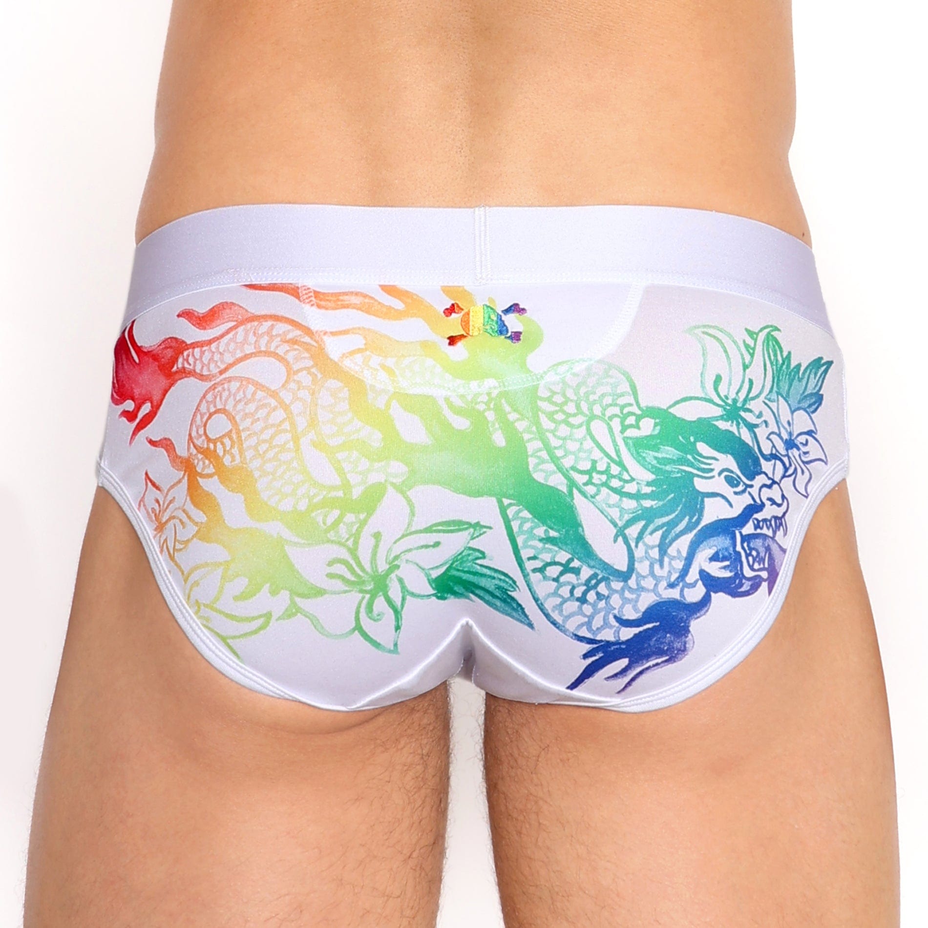 Japanese Dragon Ombre Boxer Briefs - Stylish Men's Underwear for Comfort & Fashion | Perfect for Gym, Lounge & Everyday Wear