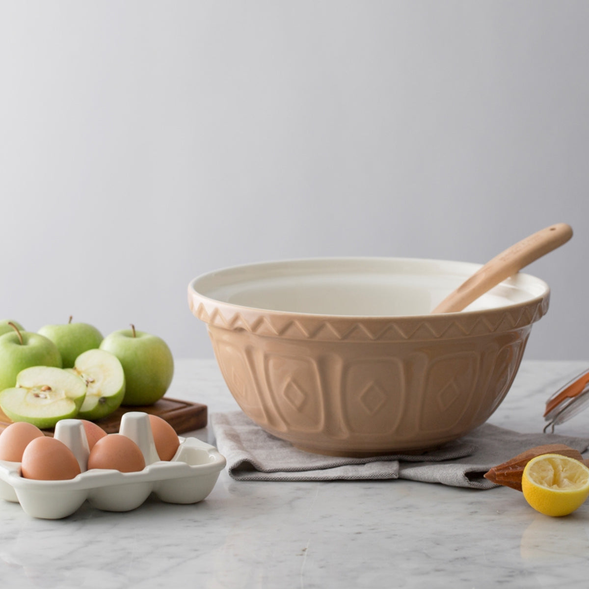 MASON CASH Mixing Bowl Set - Ceramic Tribal Cane Design Baking Bowls for Mixing, Kneading & Serving - Perfect for Baking, Cooking & Kitchen Decor