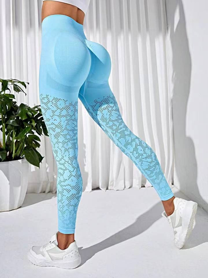 ZASUWA Women's Unique Fishnet Ombre Scrunch Butt Lifting Leggings - Sexy Workout Yoga Gym Running Casual Wear