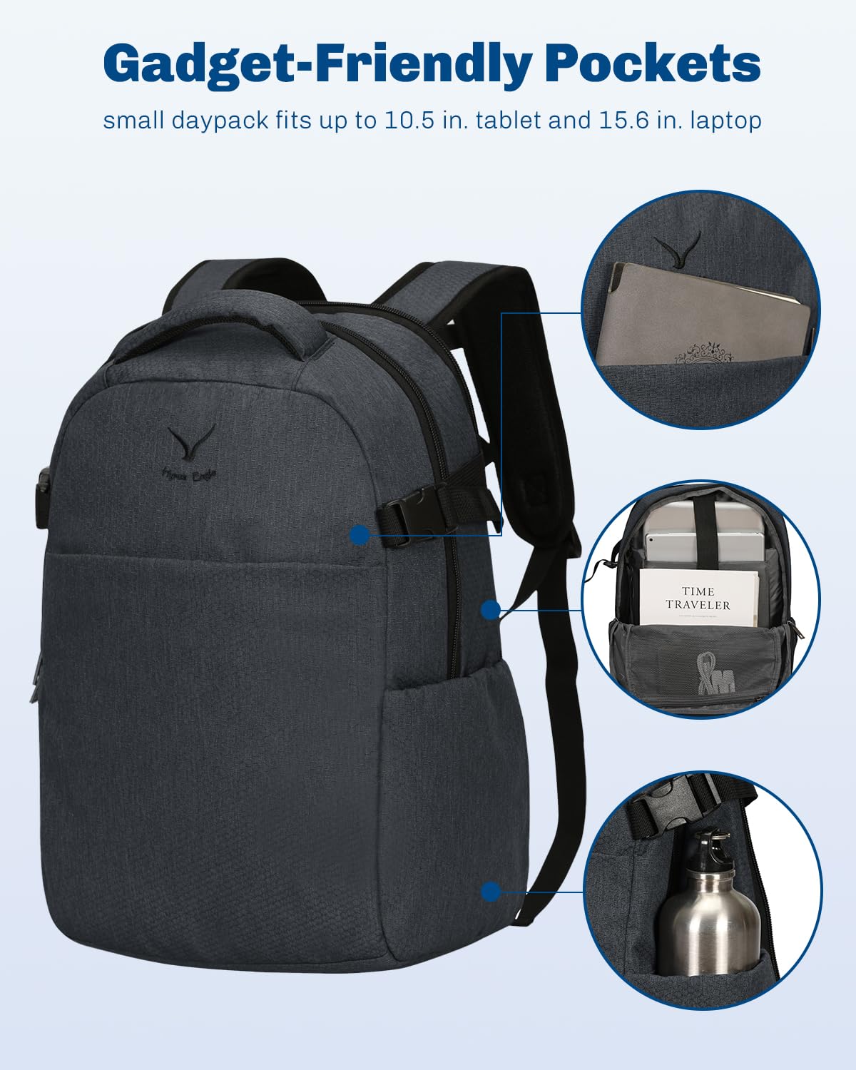 Hynes Eagle 22 Inch Rolling Backpack - 2 in 1 Wheeled Carry On Luggage for Air Travel, 63L Spacious Travel Backpack for Women & Men | Perfect for Business Trips, Weekend Getaways & International Vacations
