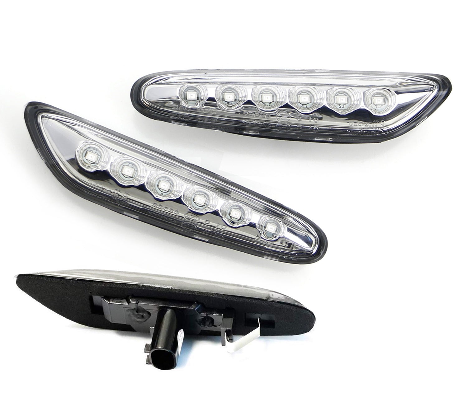 Euro Clear Lens Amber Full LED Front Side Marker Light Kit for BMW 1 3 5 Series - Upgrade Your Car's Style & Visibility for Night Driving