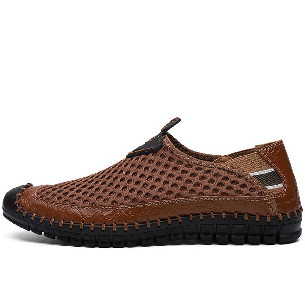 **Men's Water Shoes - Quick-Dry Mesh Slip-On Loafers for Beach, Pool & Outdoor Walking - Lightweight & Comfortable**
