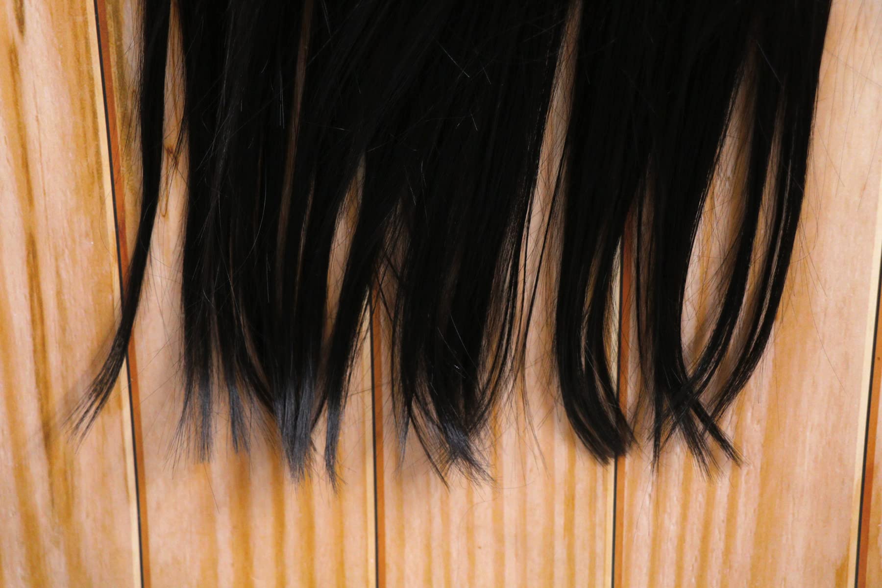 Parhon 24-26 Inch Natural Black Straight Synthetic Hair Wig - Layered Long Hair Extensions with 5 Clips for Women & Girls | Smooth Silky Real Hair for Daily Wear, Parties & Cosplay
