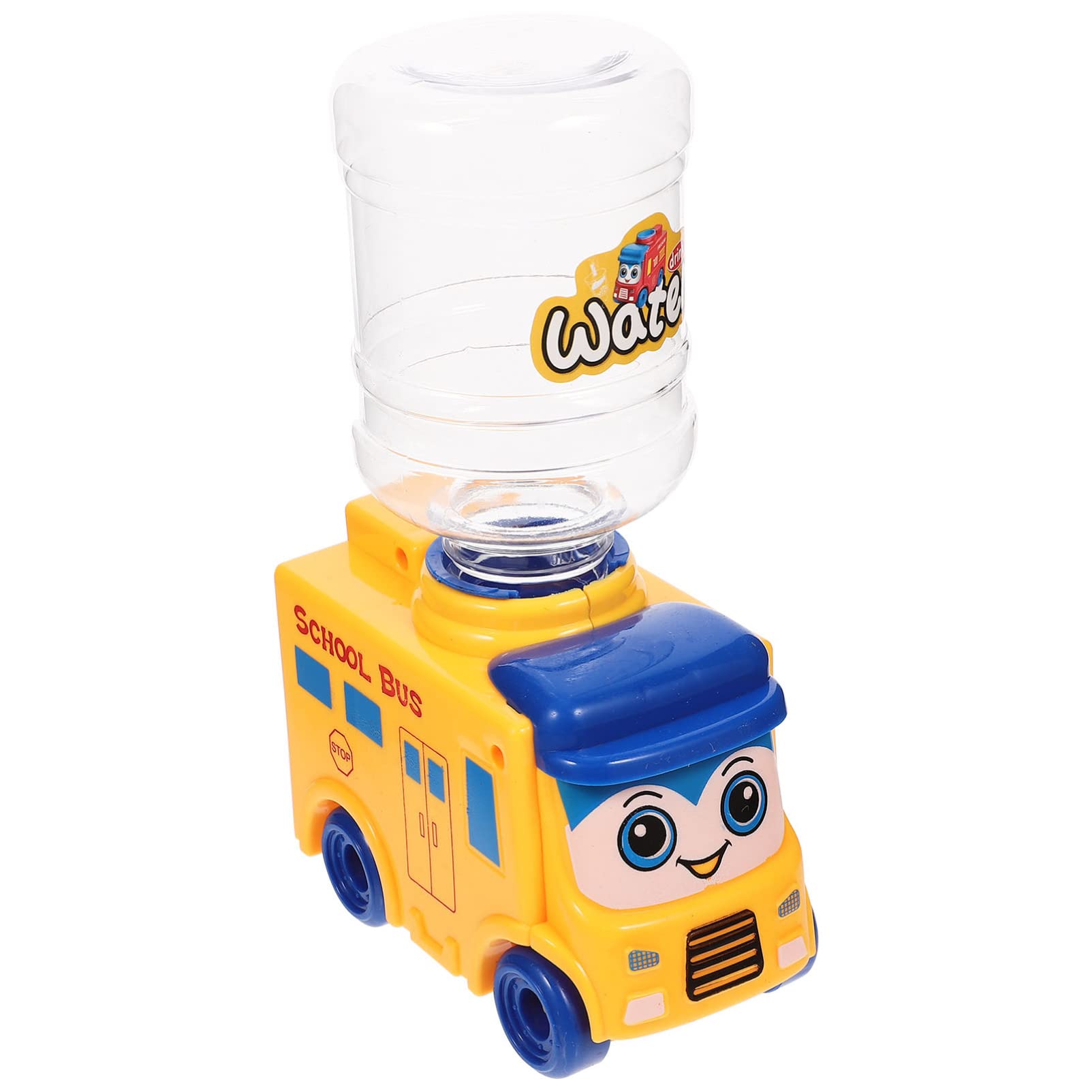 **Toyvian Mini Water Dispenser School Bus Toy - Kids Drinking Water Fountain, Fun Life Play Model for Dollhouse Accessories & Pretend Play - Yellow Children's Educational Toy for Home & Classroom Use**