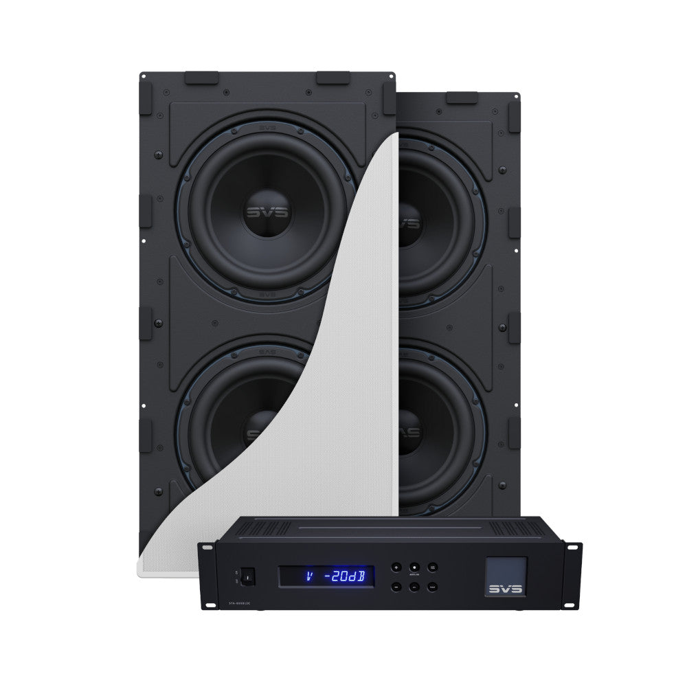 SVS 3000 In-Wall Dual Subwoofer System - High Performance Home Theater Audio for Immersive Movie & Music Experience