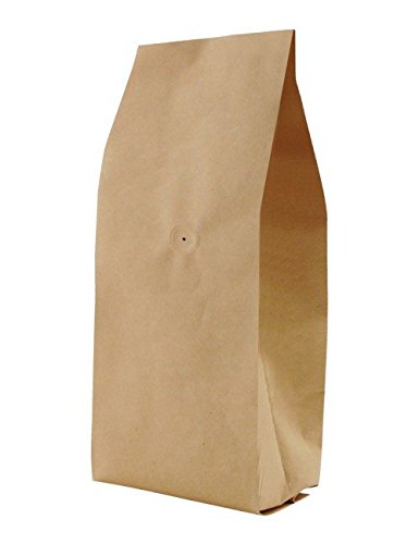 Premium 5 LB Kraft Side Gusseted Bags with Valve - 200 Pack | Heavy Duty Food Storage & Coffee Packaging | Ideal for Coffee Beans, Pet Food & Bulk Dry Goods Storage