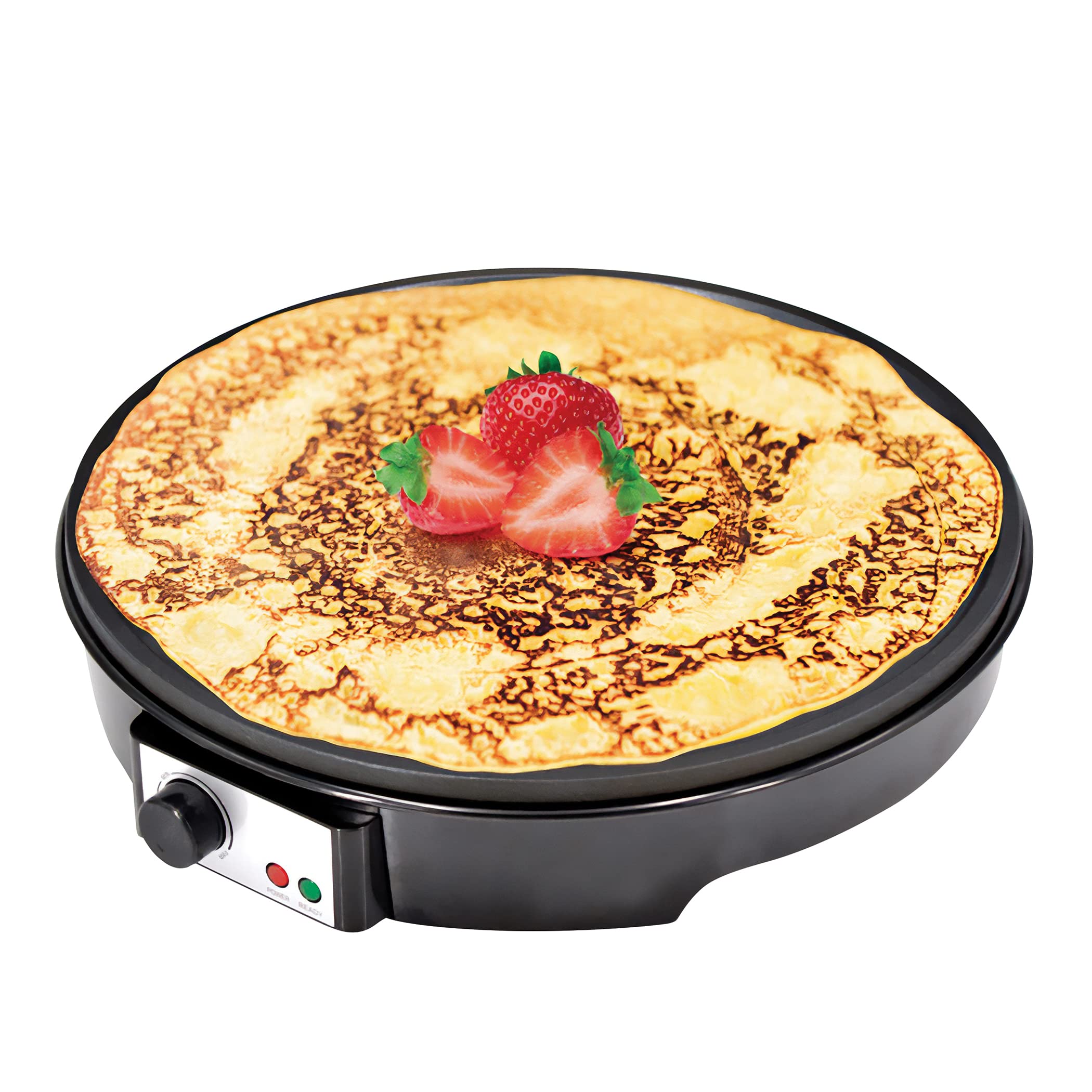 Electric Crepe Maker & Griddle Combo - Nonstick Kitchen Appliance for Perfect Pancakes, Crepes & More - Ideal for Breakfast, Brunch & Dessert Making