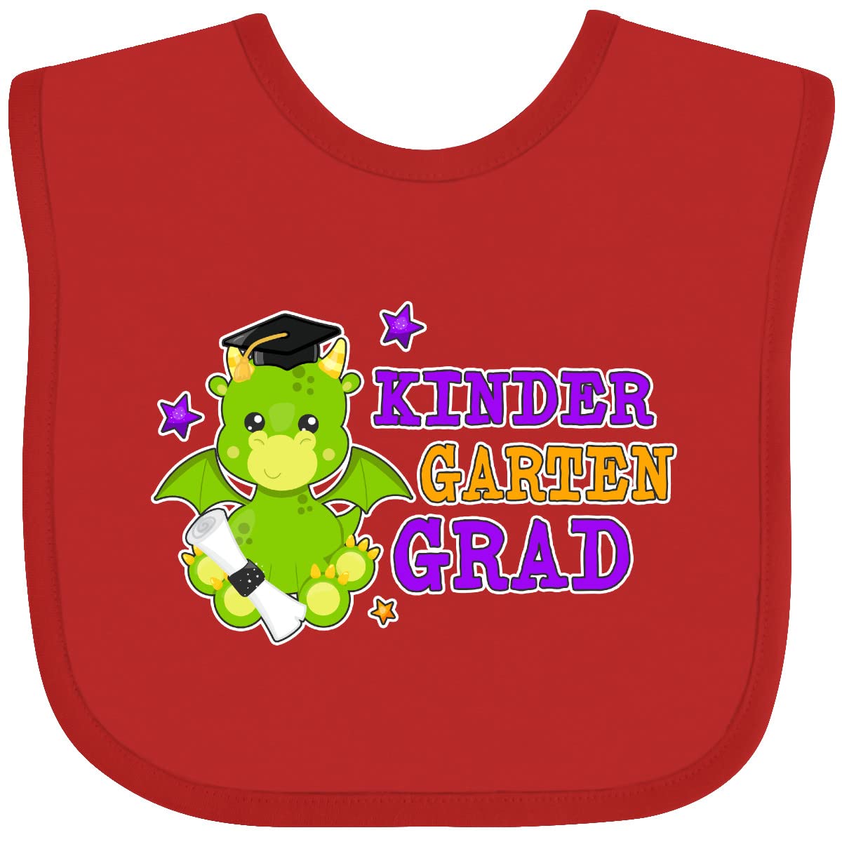 Inktastic Kindergarten Grad Dragon Bib - Perfect for Baby Milestones