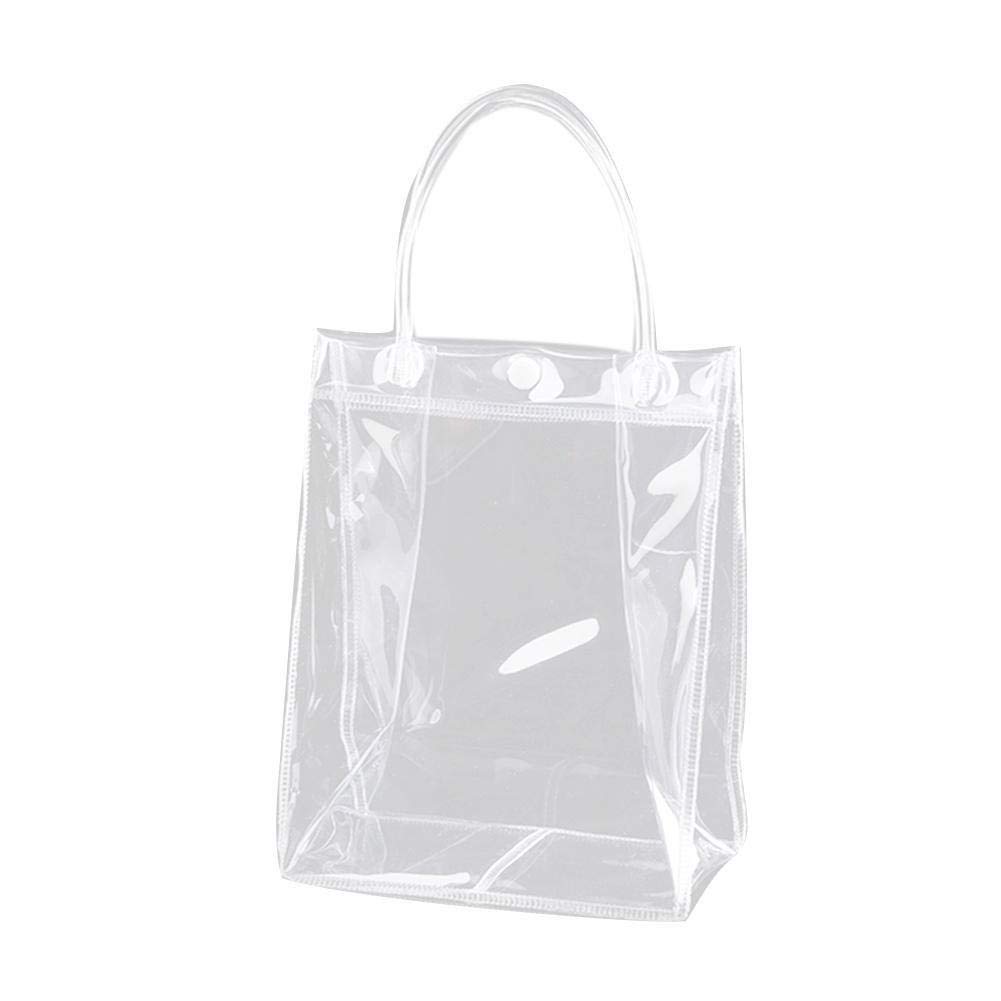 KRONDO Women's Clear PVC Tote Bag - Waterproof Transparent Shoulder Handbag for Beach, Pool, Travel & Shopping - Fashionable Clutch Purse for Women