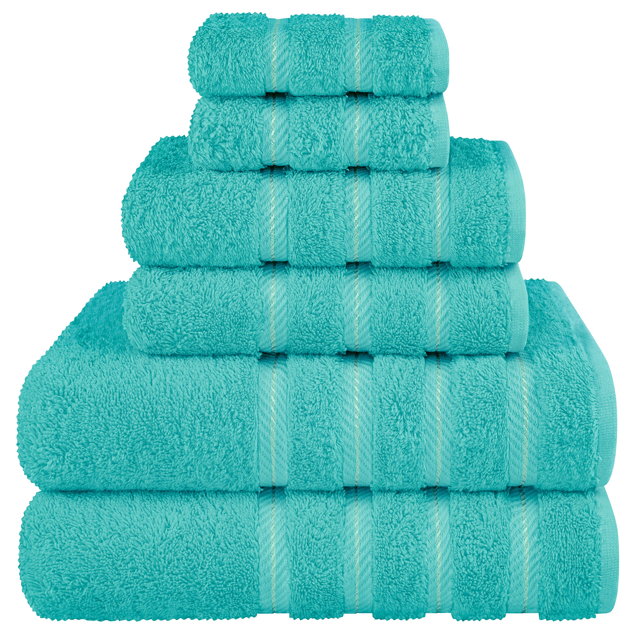Premium 6-Piece Soft Linen Towel Set with 4 Bath & 4 Hand Towels - Luxury Bathroom Essentials for Spa, Hotel & Home Use