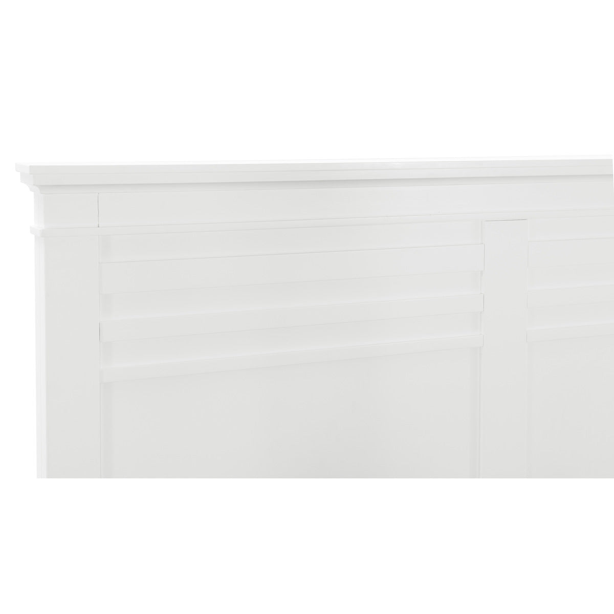 Blaire Farm White Queen Size Bed Frame - Modern Farmhouse Style Bedroom Furniture for Master Bedroom & Guest Room
