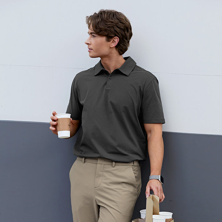 Ecodex Men's Polo Shirt Short Sleeve Casual Slim Fit Breathable Cotton Golf Shirt for Work, Travel & Outdoor Activities