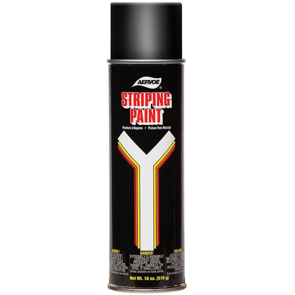 Aervoe 770 18 oz. Asphalt Black Striping Paint - Solvent Based Road Marking Paint for Parking Lots, Driveways & Pavement - High Visibility, Durable Traffic Line Paint