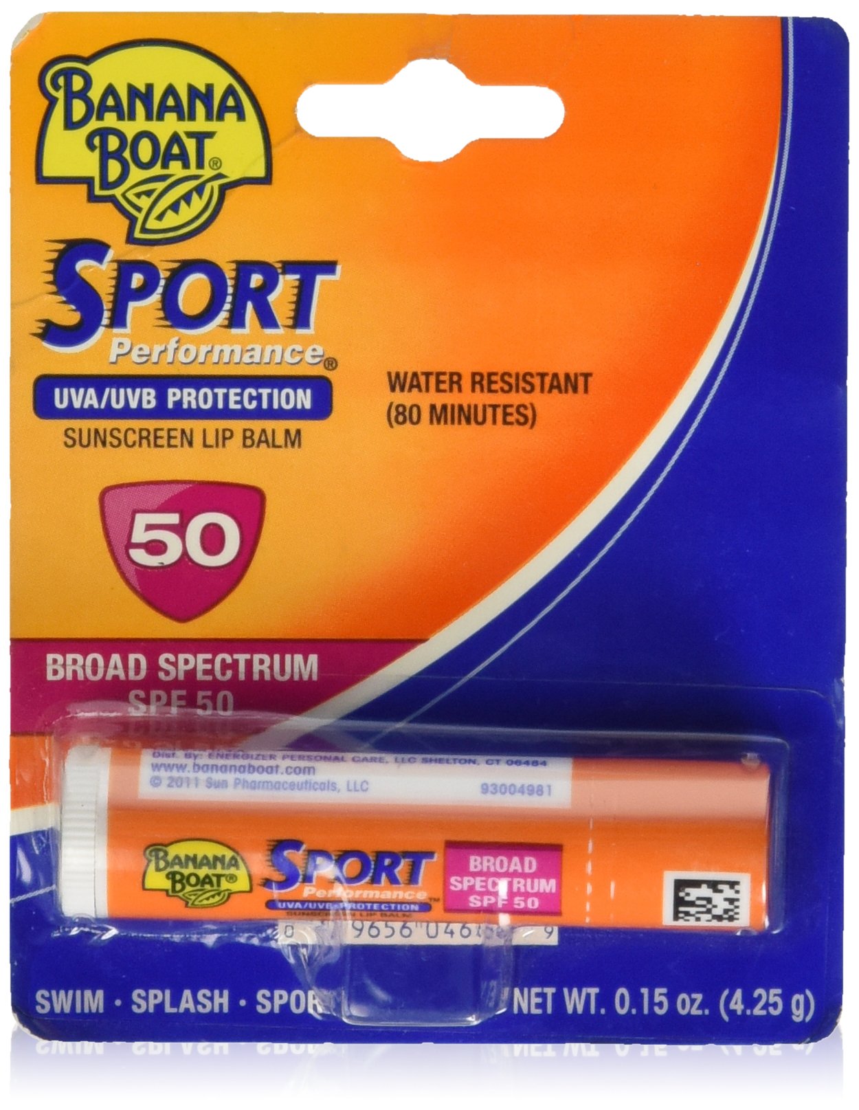 Banana Boat Sport Performance SPF 50 Lip Balm - Sun Protection for Active Outdoor Activities, Hiking, Running & Water Sports