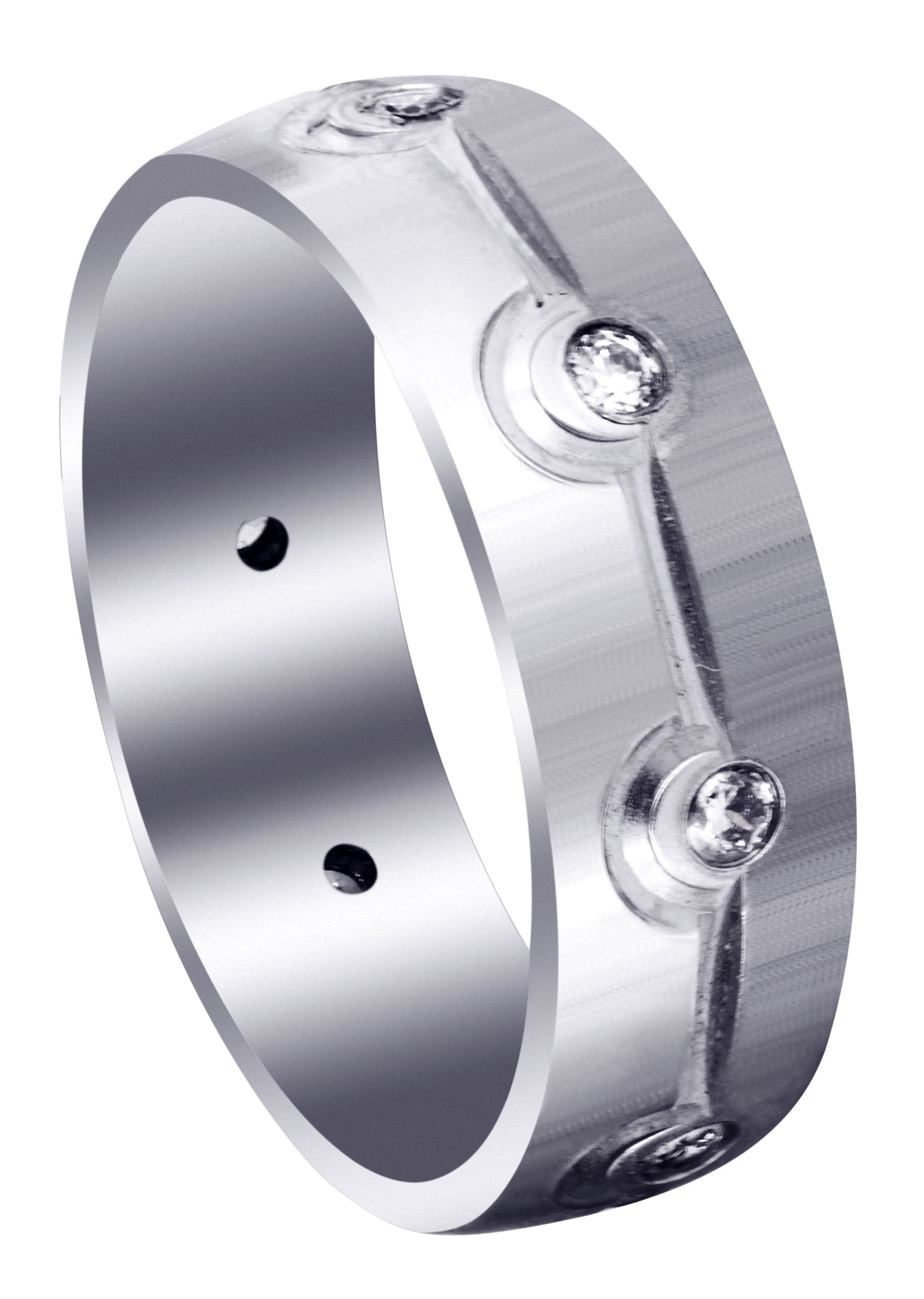 Classic Diamond Men's Wedding Band Ring - 0.32 Carat Round Cut Solitaire White Gold Band for Him | Perfect Engagement, Anniversary & Promise Ring Gift for Husband, Fiancé & Boyfriend