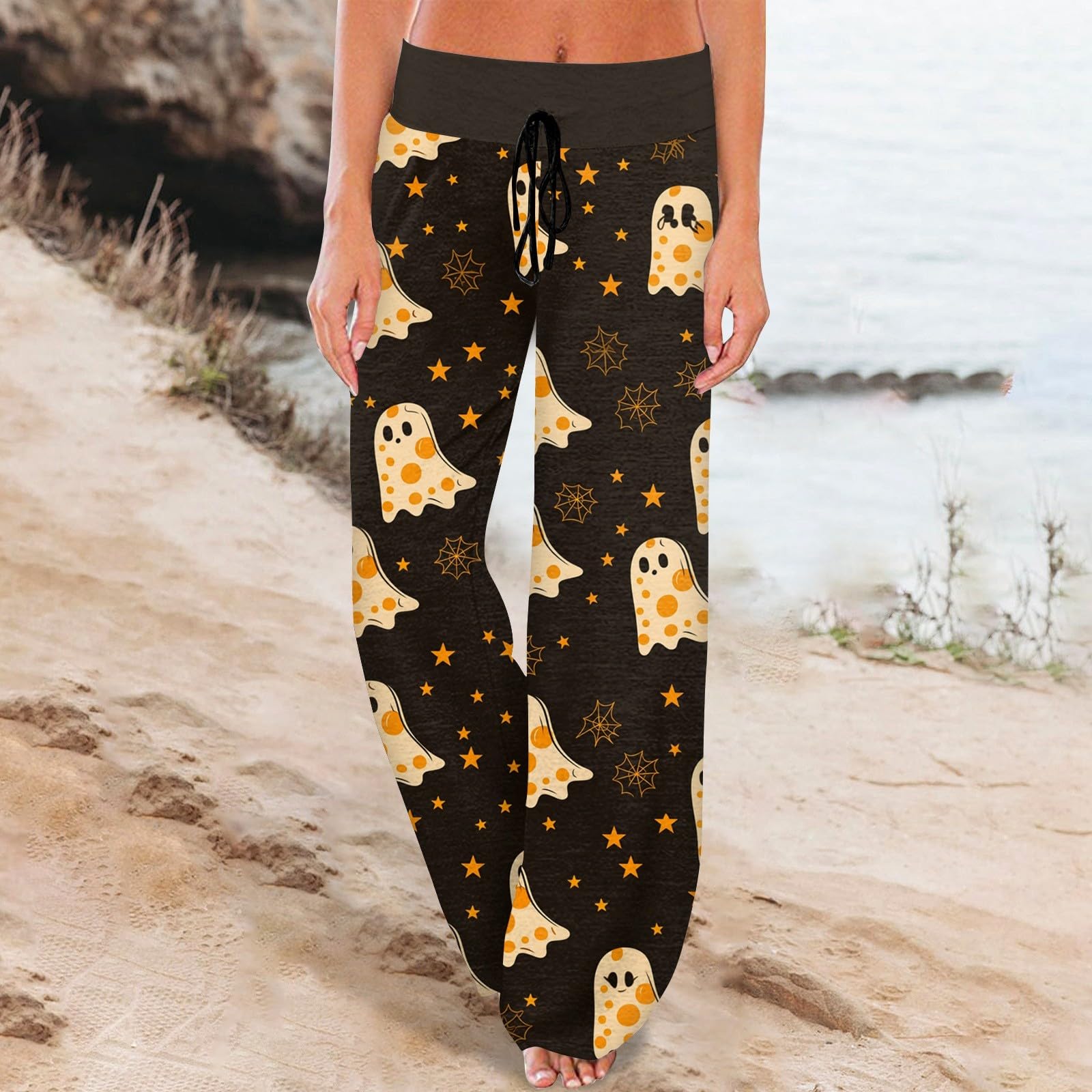Women's Halloween Pajama Pants - Cute Pumpkin Print Sweatpants with Pockets | Cozy Lounge Pants for Sleepovers, Movie Nights & Fall Comfort