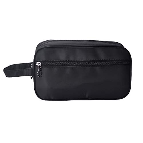 iSuperb® Waterproof Toiletry Bag for Men - Travel Organizer, Gym & Shaving Kit - Portable Wash Bag (10x6x4 Inch, Black) - Perfect for Business Trips, Camping & Daily Use