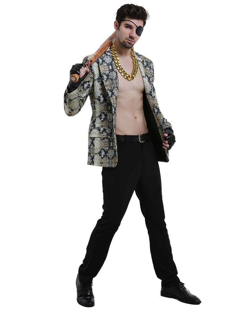 Miccostumes Men's Dragon Cosplay Costume Snakeskin Jacket - Fantasy Roleplay, Halloween Costume, LARP, Anime Convention Outfit
