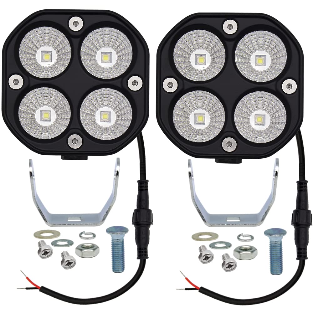 STDYSUN 3 Inch 40W LED Offroad Driving Lights - Waterproof Fog Lights Pod with Flood Beam (2PCS) - Auxiliary Work Lights for Cars, Trucks, ATV, UTV, Boat & Motorcycle - Perfect for Night Off-Roading, Camping & Emergency Lighting