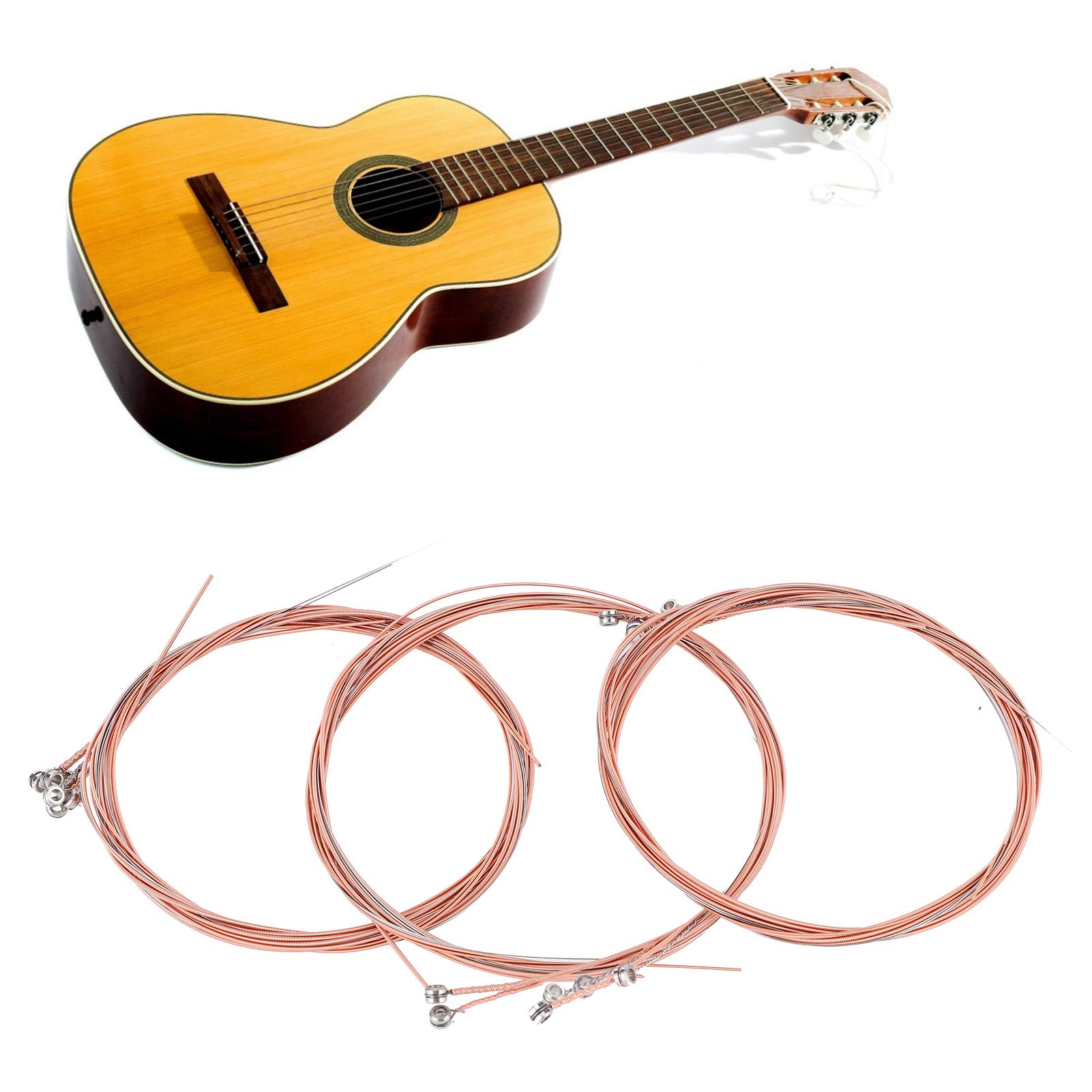 3 Sets 18Pcs Universal Acoustic Guitar Strings - Colorful Steel Folk Guitar String Replacement for Musical Instruments | Perfect for Beginners, Performers & Guitar Maintenance