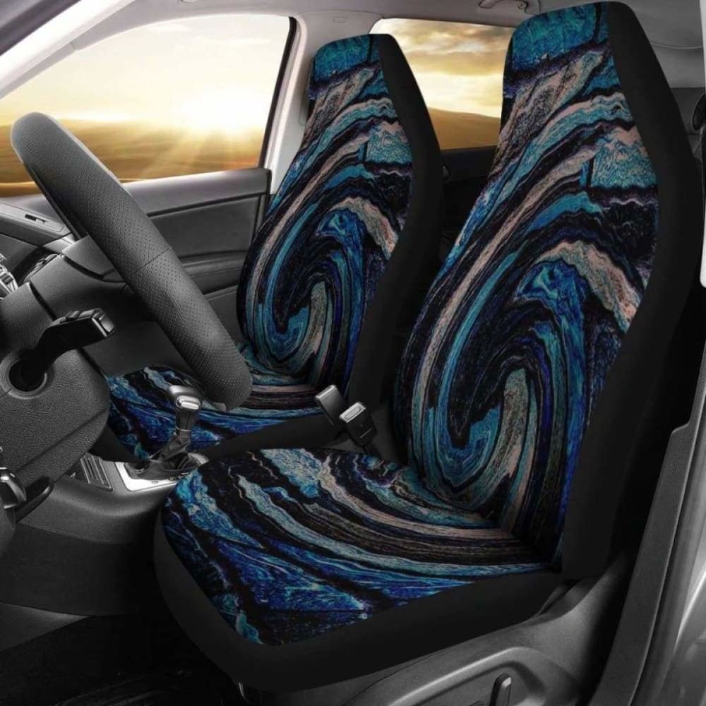 Abstract Tie Dye Car Seat Covers - Waterproof & Non-Slip Custom Fit Seat Protectors for Cars, SUVs & Trucks | Upgrade Your Vehicle Interior with Stylish Bohemian Design | Perfect for Road Trips, Daily Commutes & Car Makeovers