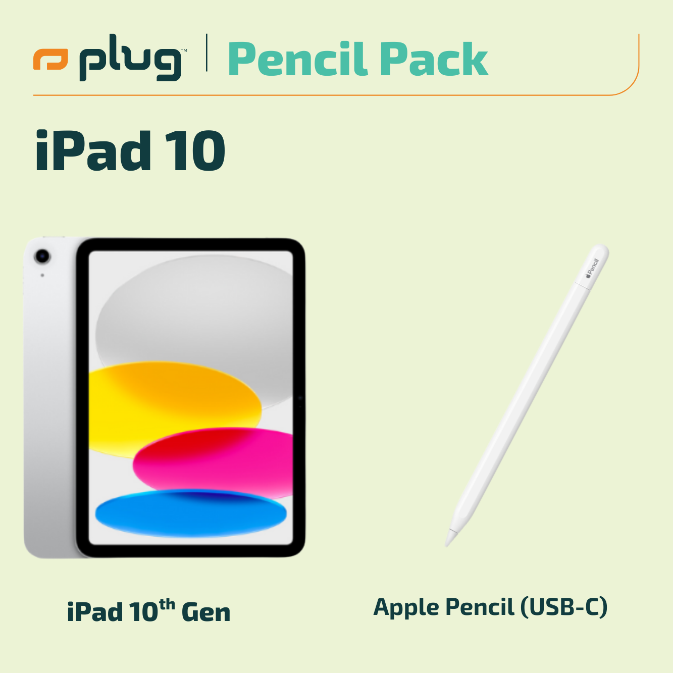 Apple iPad 10th Generation (10.9-inch, Wi-Fi, 64GB) with Apple Pencil (1st Gen) Bundle - Perfect for Students, Artists & Professionals - Note Taking, Digital Art & Productivity