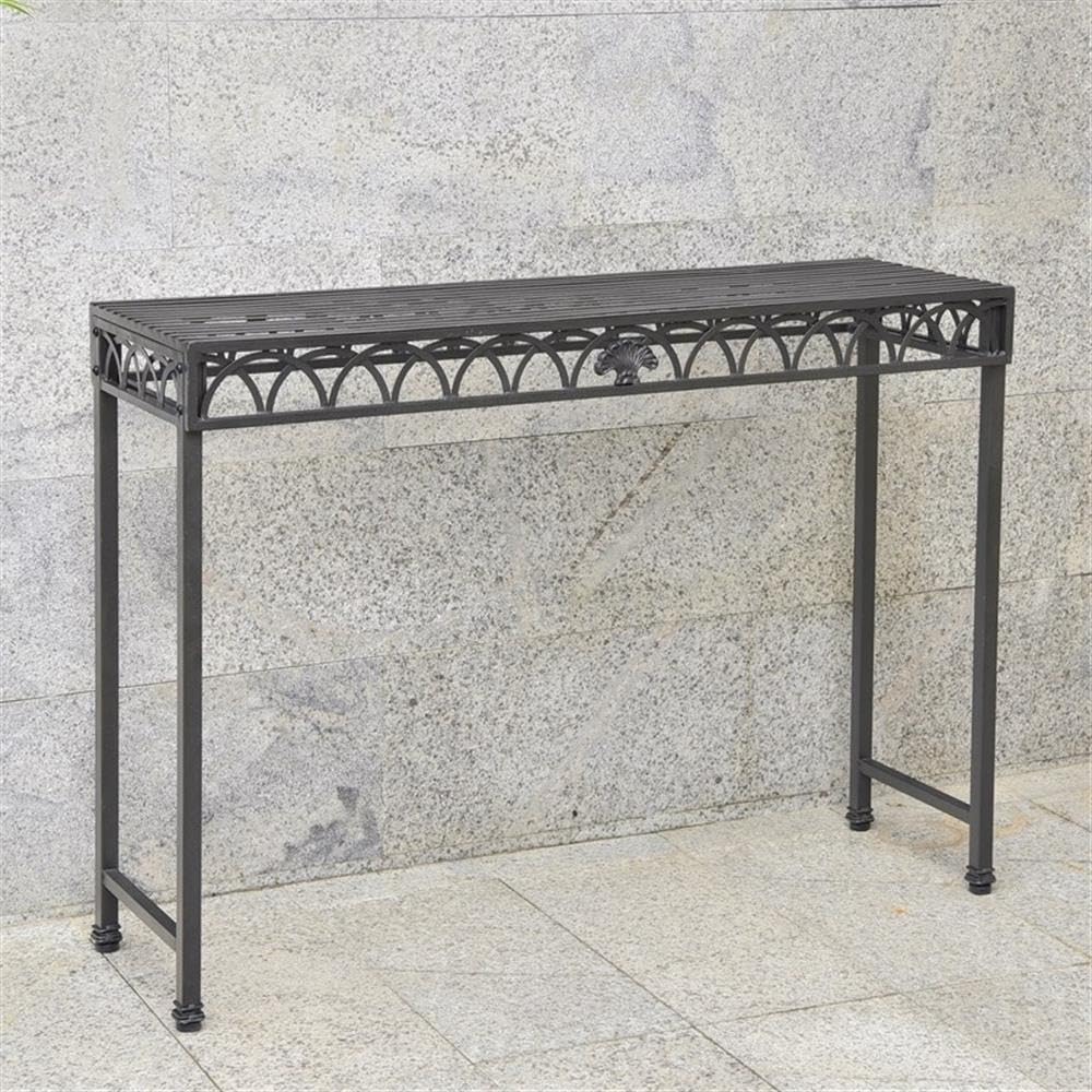 Pemberly Row Modern 48-inch Black Iron Console Table - Entryway Sofa Table, Hallway Accent Furniture for Living Room & Foyer Decor