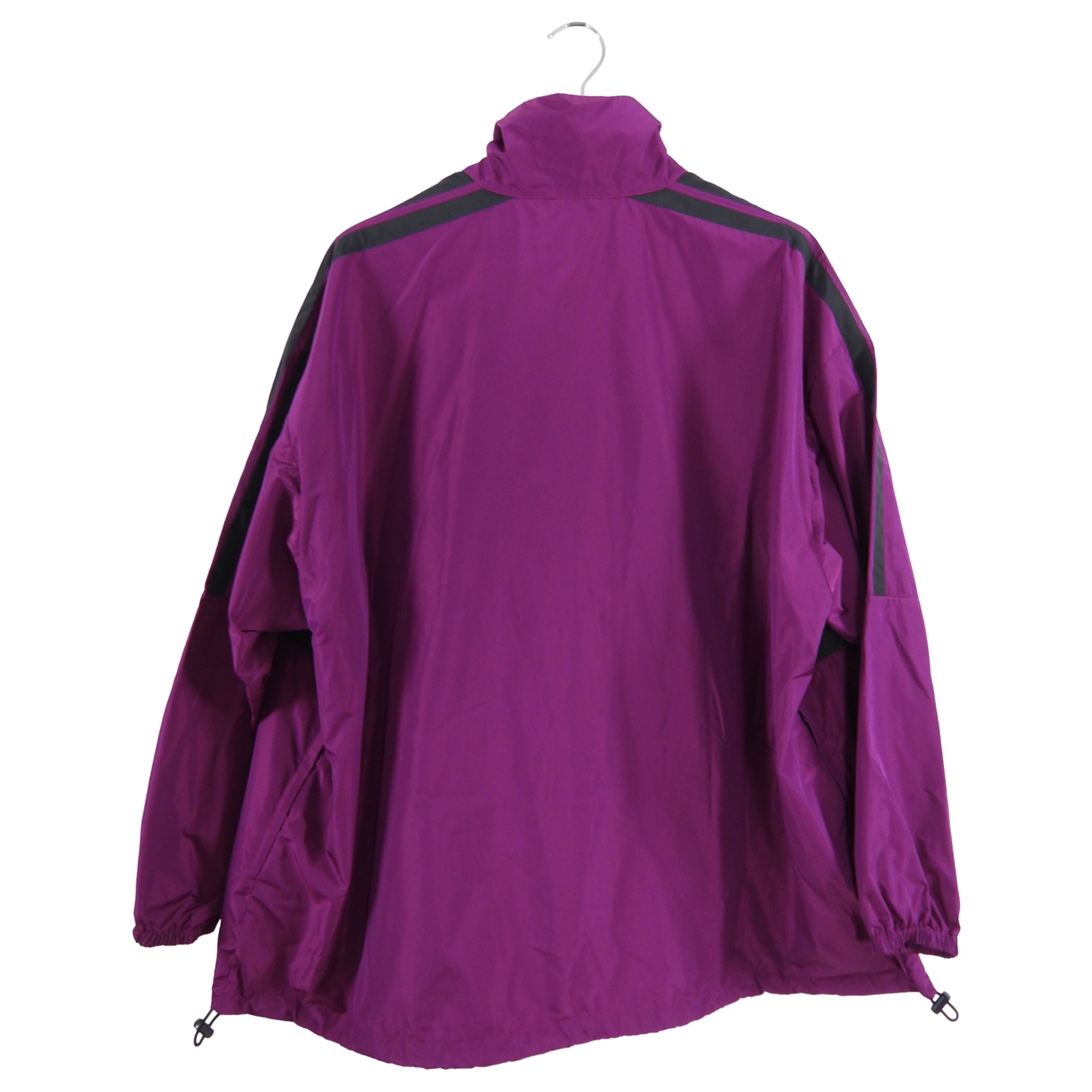 Balenciaga Magenta Purple Logo Zip Windbreaker Jacket for Men & Women - Stylish Lightweight Windbreaker for Outdoor Activities, Travel & Casual Wear