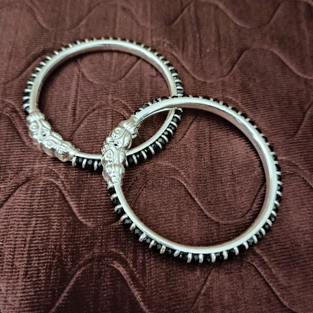 925 Sterling Silver Unisex Baby Bangle Bracelet Set - Hypoallergenic & Tarnish Resistant - Perfect for Christening, Baby Shower Gifts & Newborn Photo Props (Design 156)