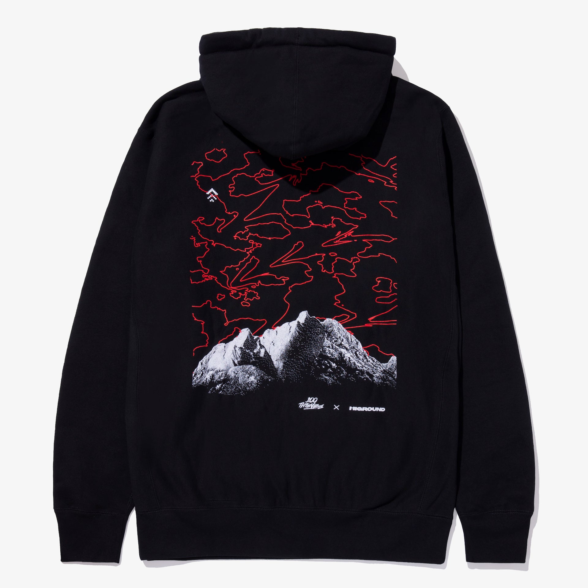 100 Thieves x Higround Limited Edition Hoodie - Streetwear Fashion for Gamers & Esports Fans - Perfect for Gaming, Casual Wear & Street Style