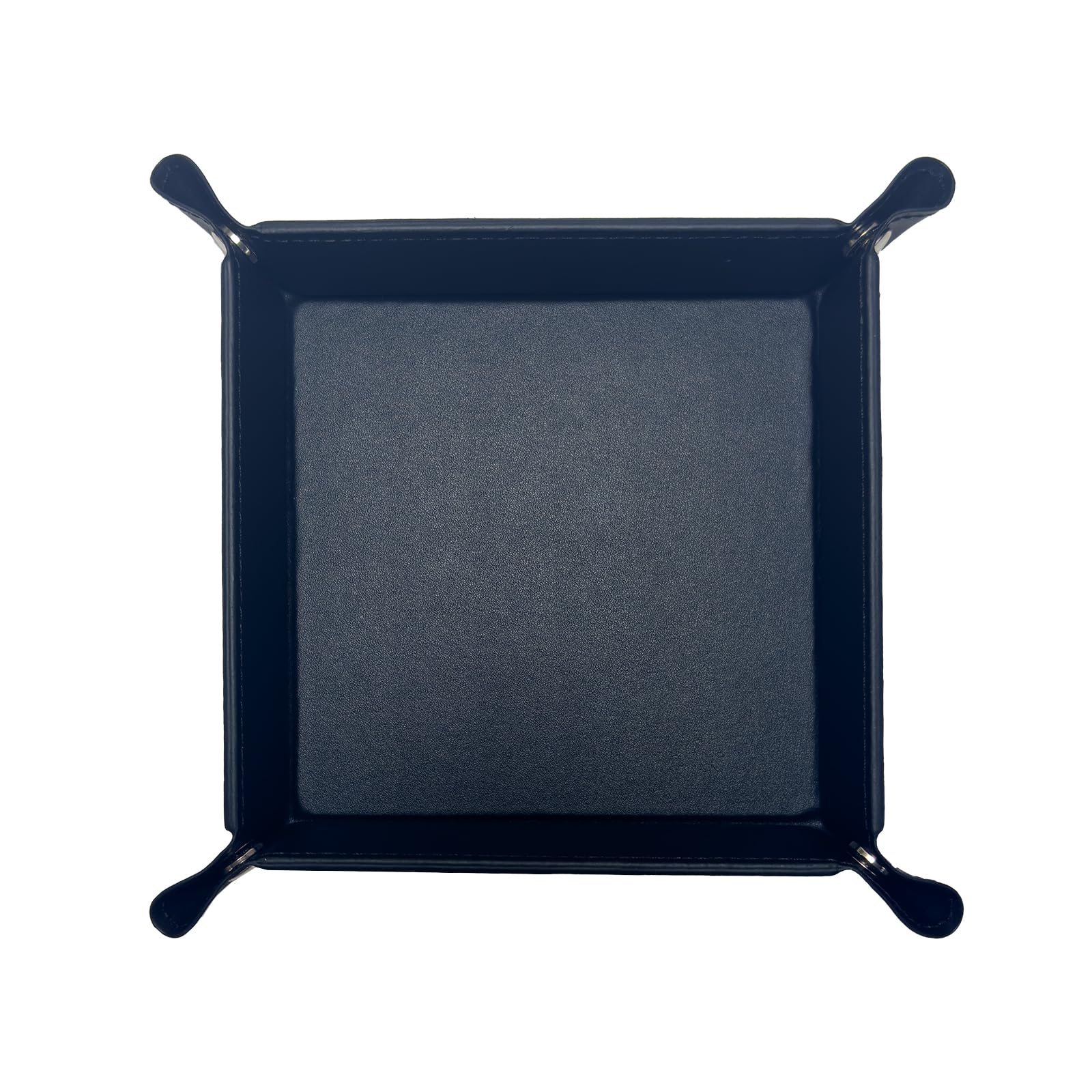 UnionBasic Small Valet Tray - Jewelry Organizer for Rings, Watches & Earrings - Entryway Catchall for Keys, Coins & Change - Nightstand Bedside Tray - Electronic Gadgets Holder - Black - Perfect for Home, Office & Travel Organization