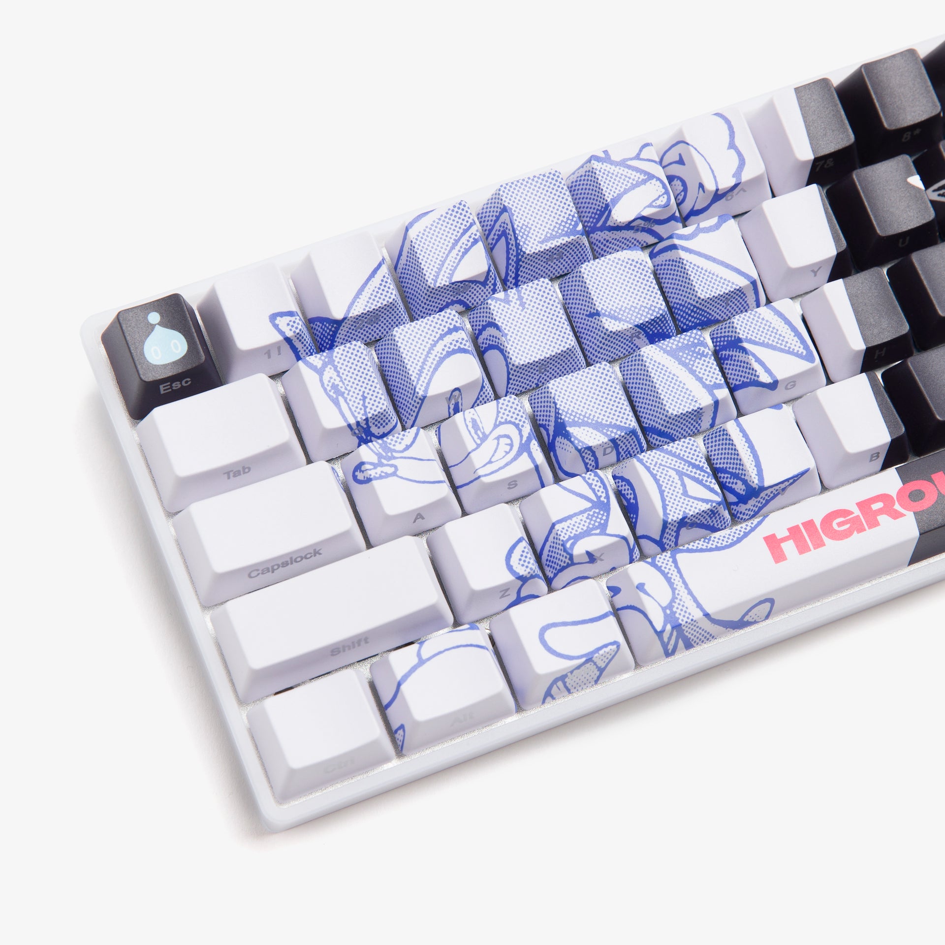 Sonic x Higround Adventure 68 Keycap Set for 65% Keyboard - Custom Mechanical Keycaps for Gaming & Typing - Perfect for PC Gamers and Programmers