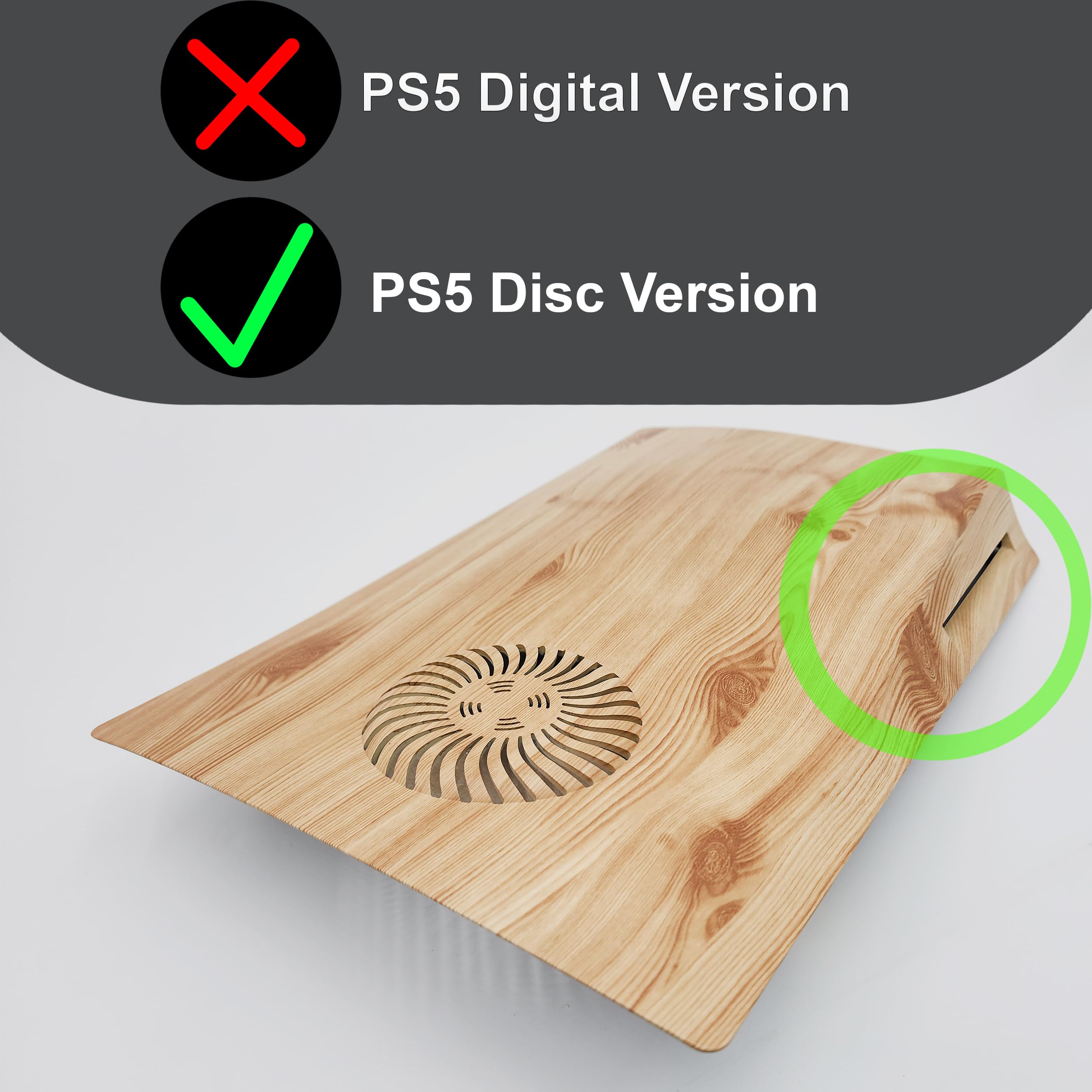 MatoSan PS5 Hard Shockproof Replacement Cover Plate for Disc Playstation 5 Console - Durable Side Plates Shell Case Skin - Perfect for Gaming Protection & Customization - Ideal for Home Entertainment & Game Room Setup