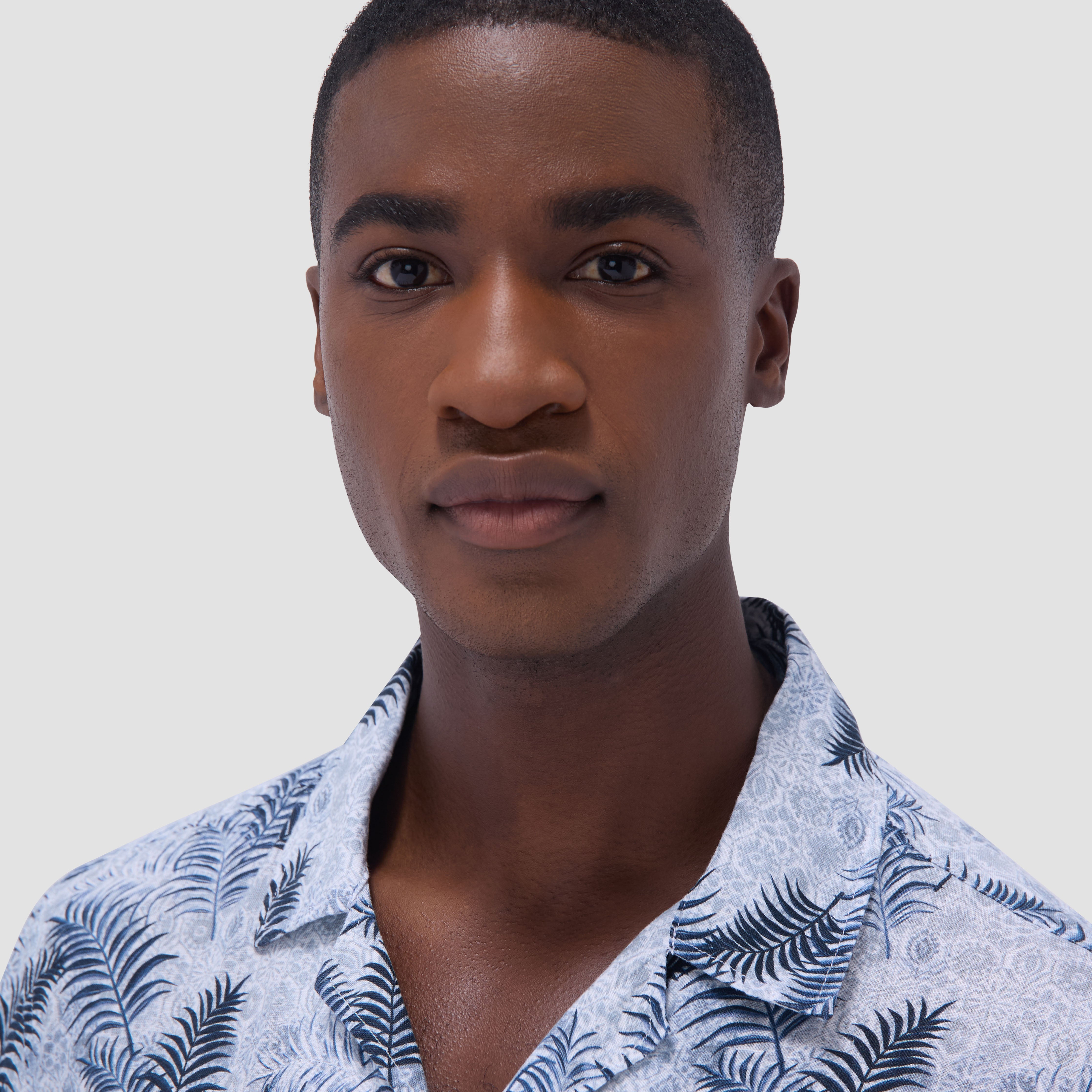 Jackson Leaf Print Camp Shirt - Stylish Casual Button Up Shirt for Men | Perfect for Outdoor Adventures, Camping & Summer Vacations