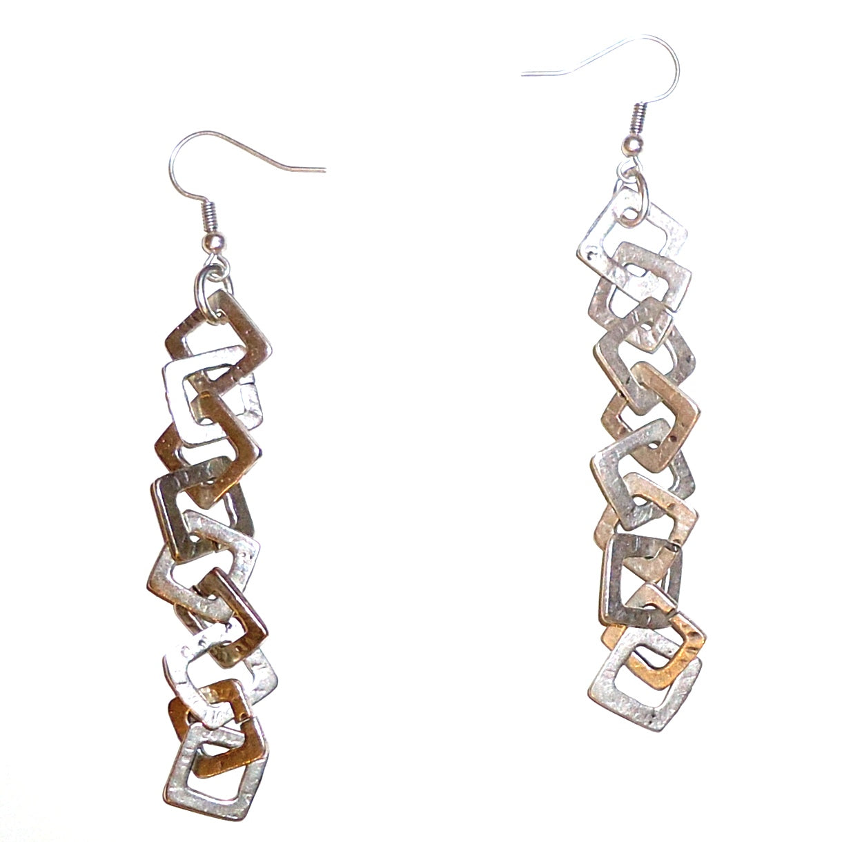 Elegant Square Chain Earrings for Women - Trendy Geometric Jewelry for Everyday Wear & Special Occasions
