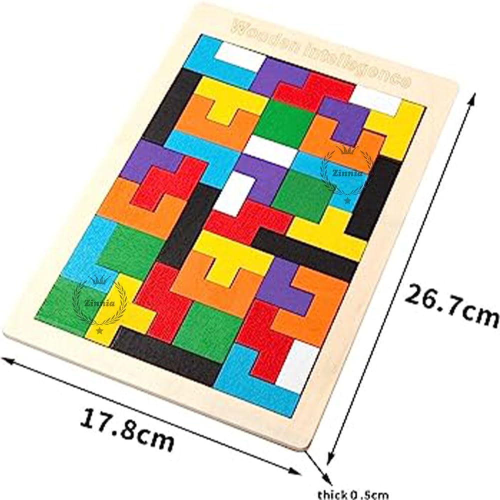 ZINNIA Wooden Puzzle Game for Kids Ages 3+ | Russian Montessori Brain Teaser | Educational Learning Toy for Boys & Girls | Perfect for Preschool Learning & Family Game Night