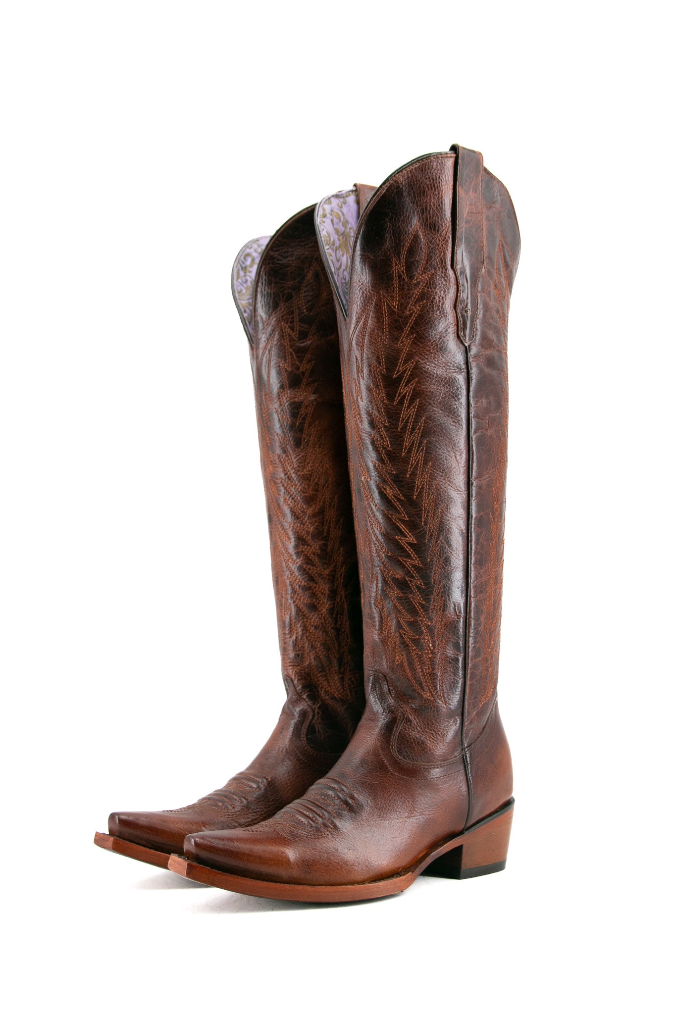 Valentina Tall Neutral Snip Toe Cowgirl Boots for Women - Western Riding & Country Fashion Boots for Everyday Wear