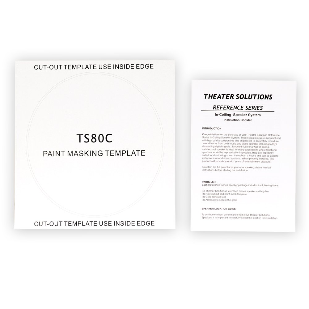 TS80C 8-Inch In-Ceiling Speakers with Flush Mount Design - 3 Pair Pack for Home Theater & Surround Sound | Perfect for Living Room, Bedroom, and Basement Audio Systems