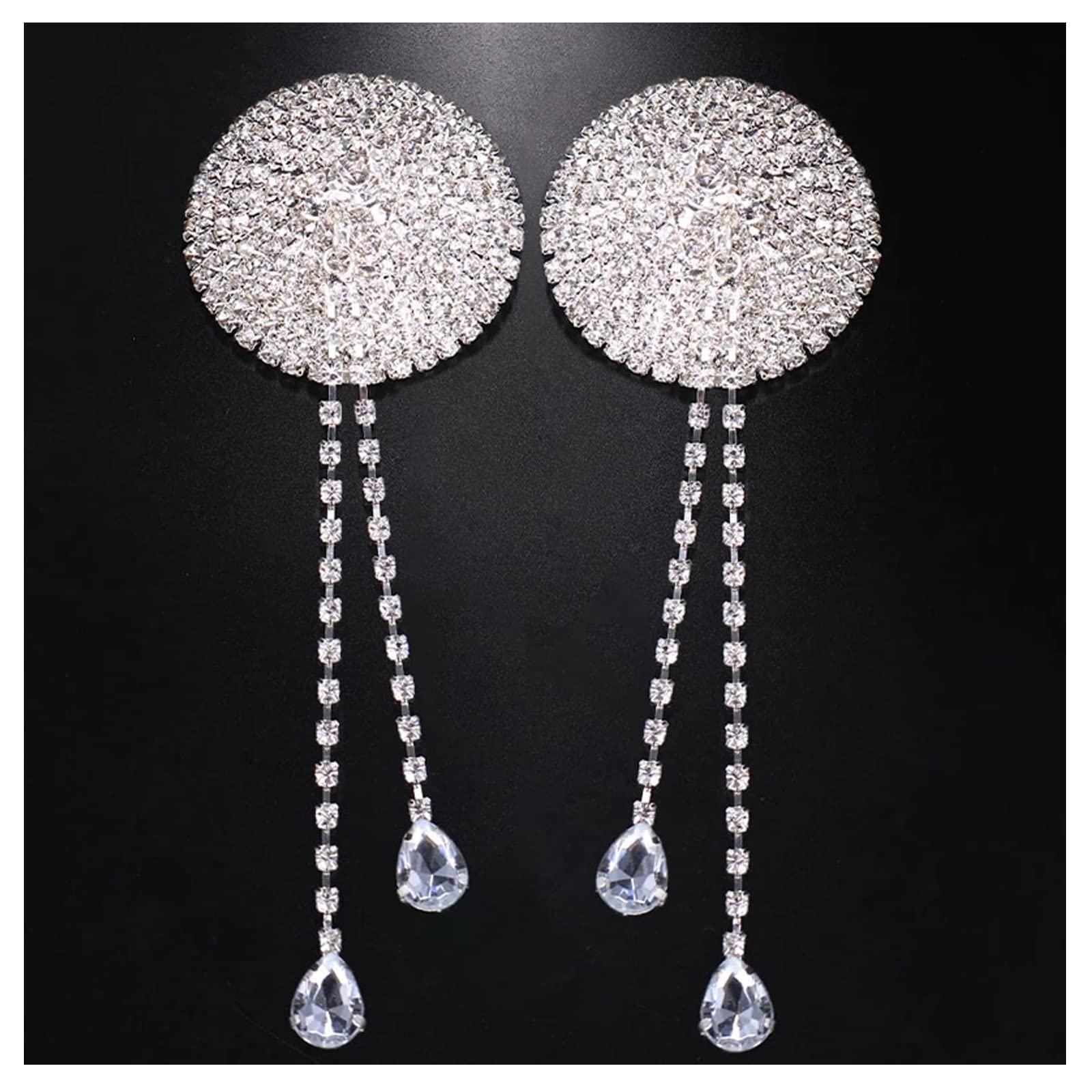 Sparkling Rhinestone Body Jewelry Set - Crystal Nipple Stickers & Breast Cover Stickers for Women | Festival Accessories, Bachelorette Party, Body Art Decoration