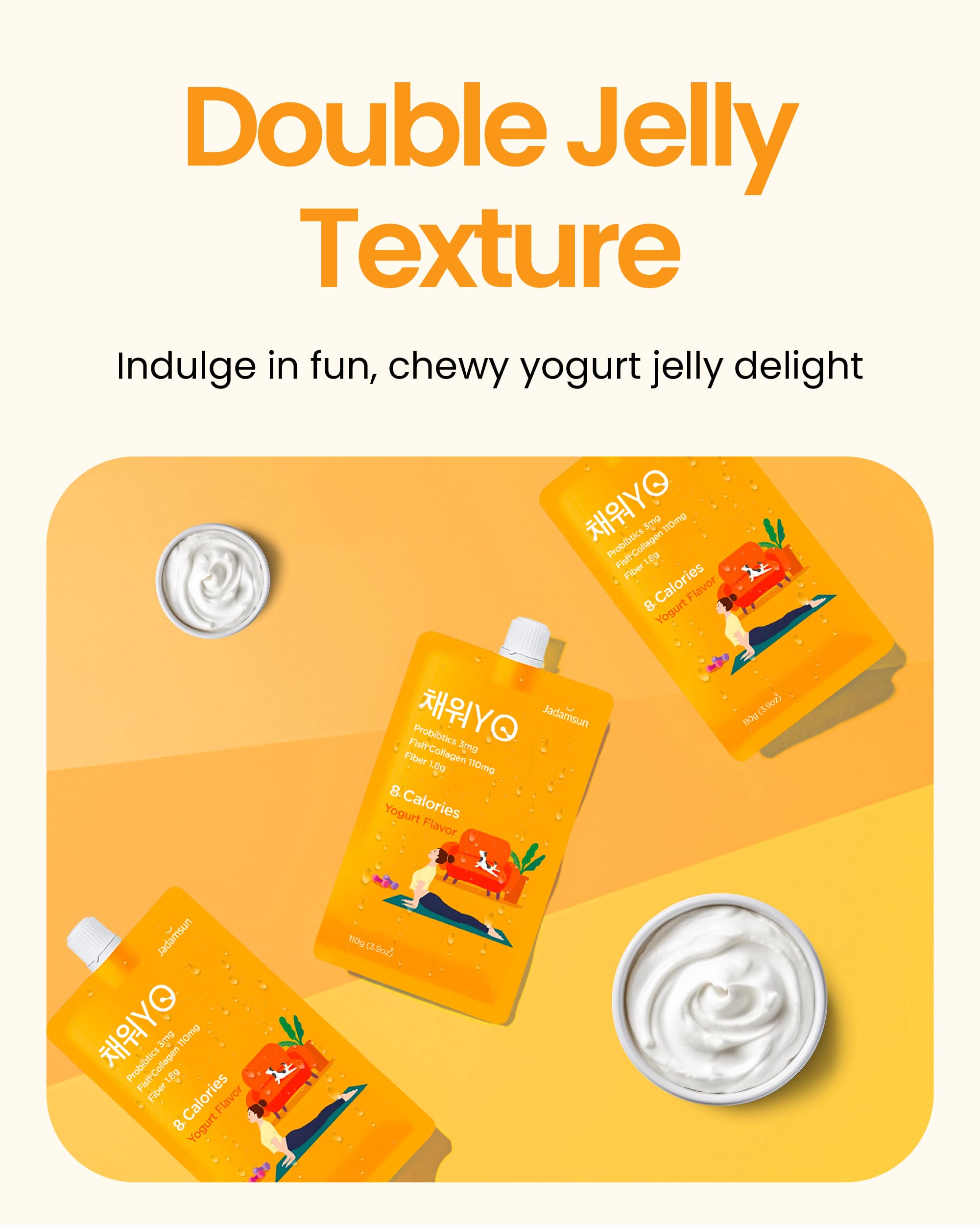Healthy Konjac Jelly Pouches - Sugar-Free, Low Calorie Korean Snack for Weight Loss & Fitness