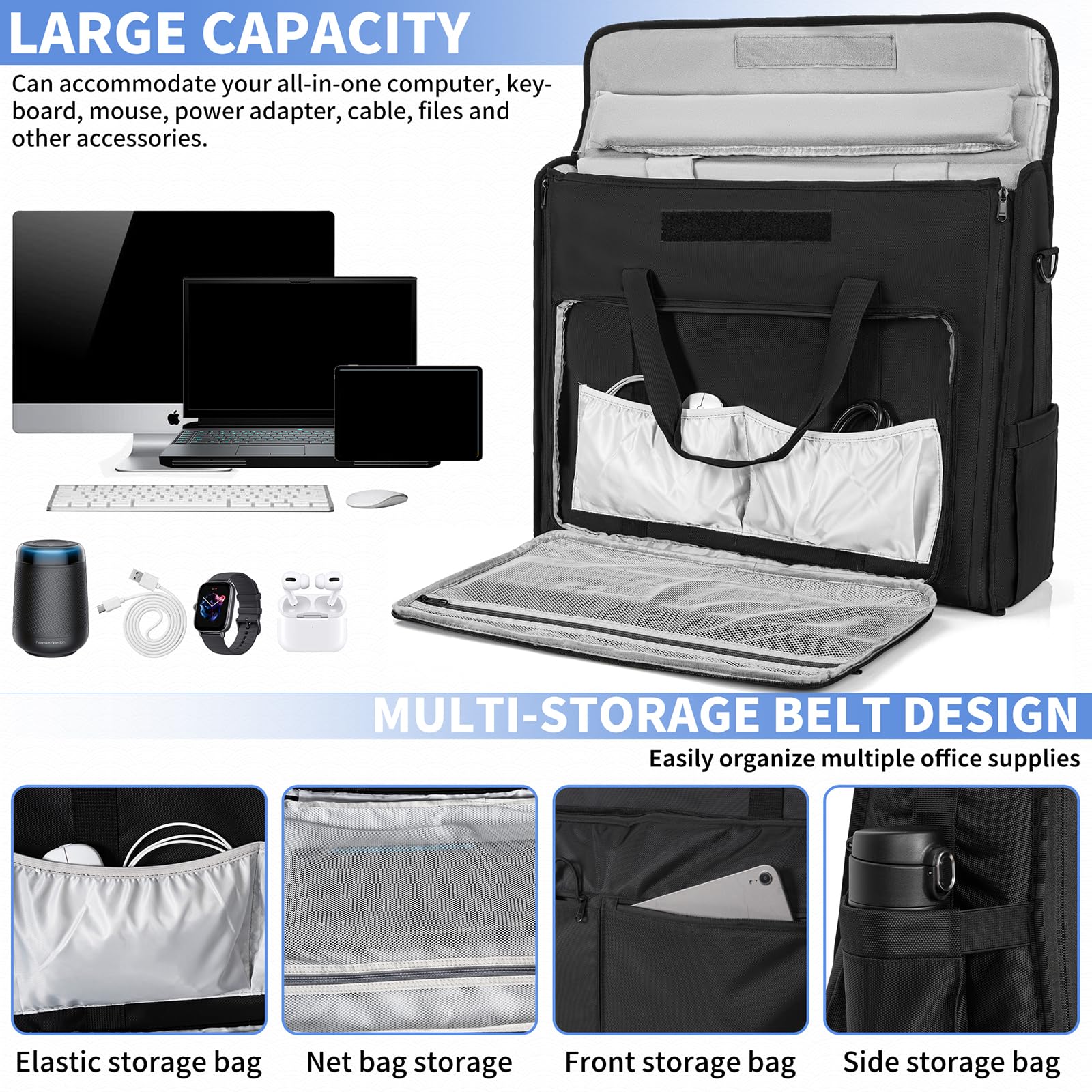 Stylish Travel Tote Bag for Apple iMac 24