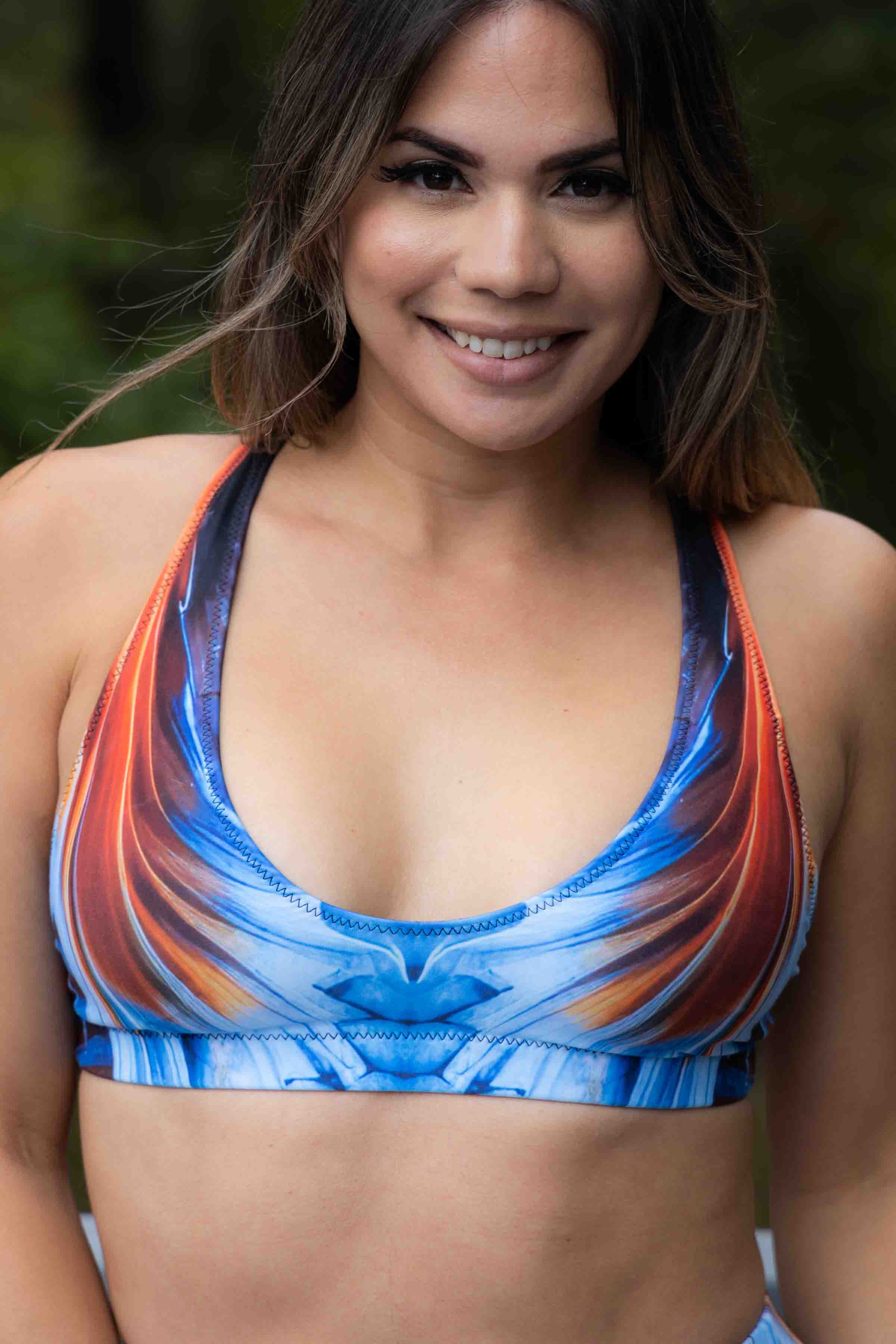 Eco-Friendly Dragon Print Bikini Top - Sustainable Swimwear for Women - Perfect for Beach, Pool, and Summer Vacations