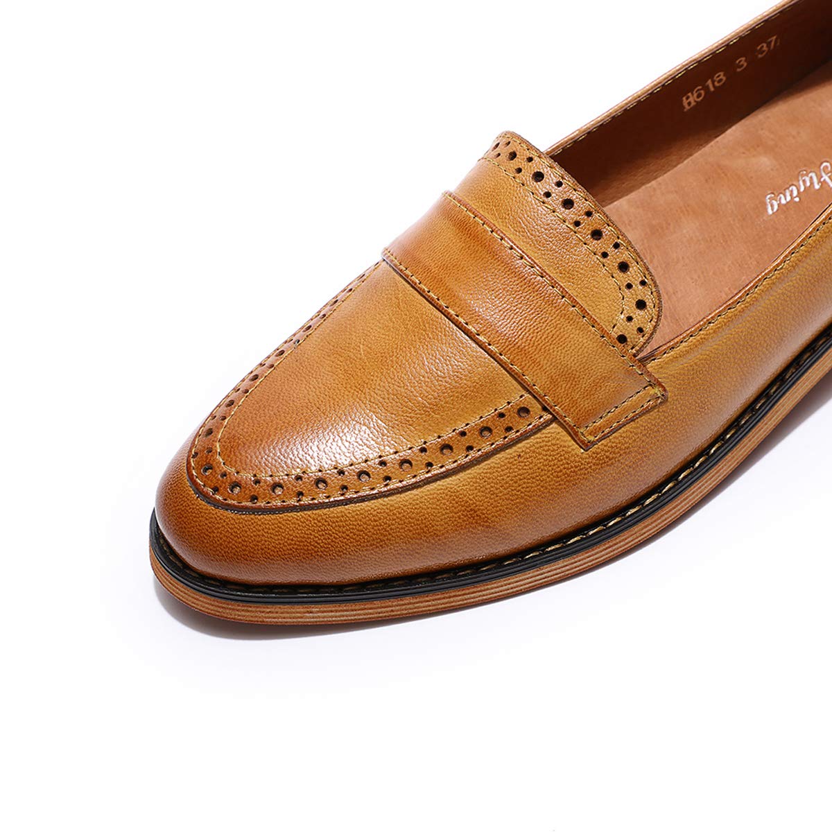 Women's Classy Leather Penny Loafers - Slip On Flat Shoes for Office, Work & Casual Wear | Comfortable & Stylish Dress Shoes for Ladies | Perfect for Business, Travel & Everyday Outfits