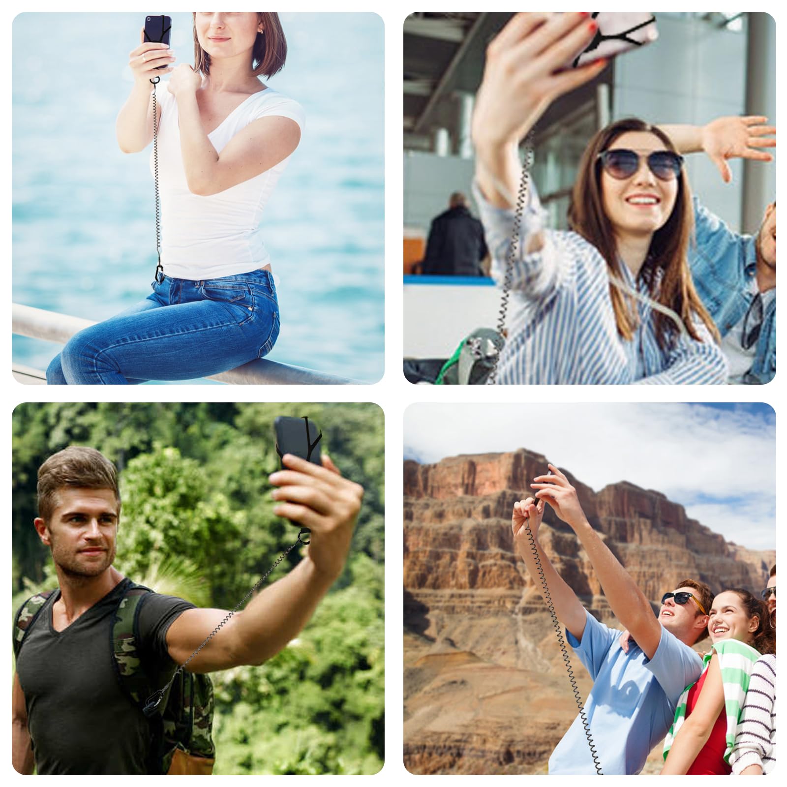 Anti-Theft Phone Lanyard for iPhone & Smartphones - Adjustable Phone Tether Strap with Secure Hook - Perfect for Travel, Work, Gym & Outdoor Activities