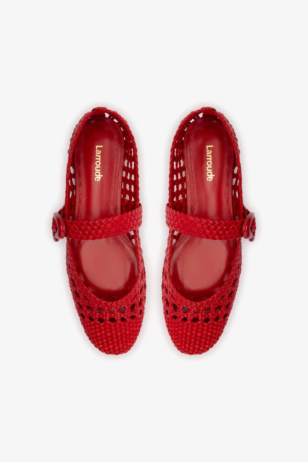 Verona Macrame Ballet Flat Shoes for Women - Comfortable Scarlet Leather Slip-Ons - Perfect for Casual Outings, Work & Travel
