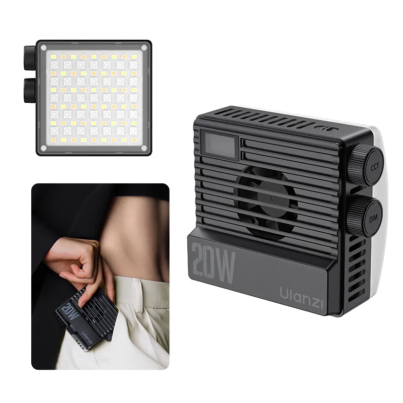 Ulanzi LE20 20W Pocket RGB Video Light - 3200 Lux, CRI 95+, L090 - Portable LED Lighting for YouTube, TikTok, Photography & Vlogging