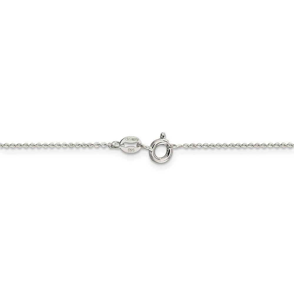 1.1mm Sterling Silver Flat Cable Chain Necklace - Elegant & Durable for Daily Wear