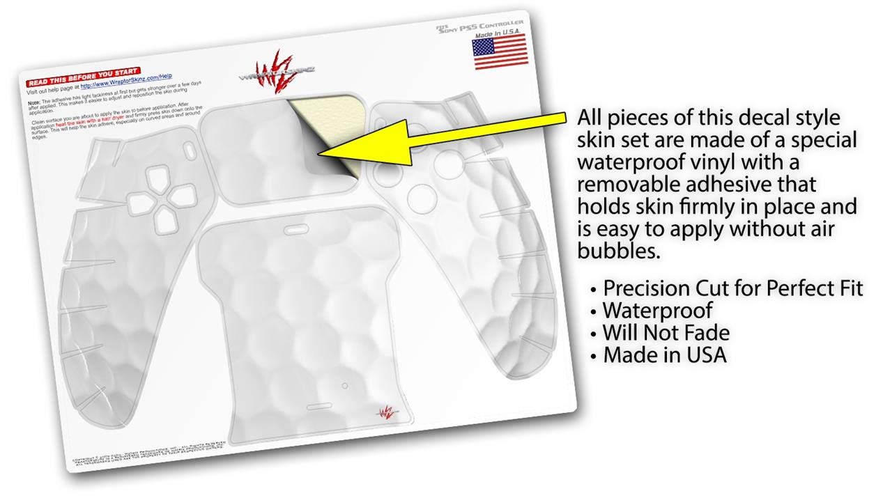 PS5 DualSense Controller Skin Wrap - Golf Ball Design for Gaming & Protection
